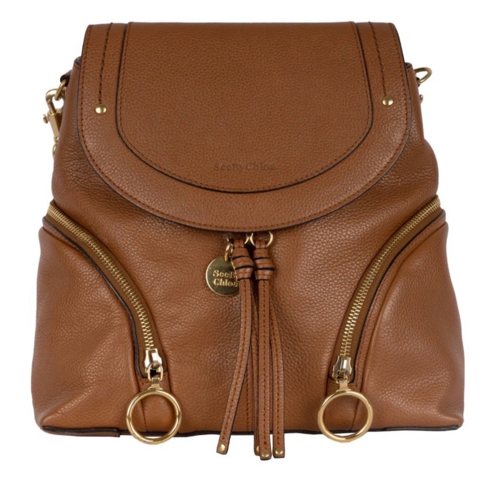 See By Chloe Brown Leather Backpack